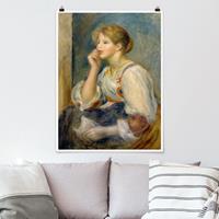 Klebefieber Poster Kunstdruck Auguste Renoir - Junges Mädchen mit Brief