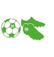 Wall-Art Wandfolie VfL Wolfsburg - voetbalschoenen (1 stuk)
