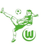 Wall-Art Wandfolie VfL Wolfsburg - voetbalspeler (1 stuk)
