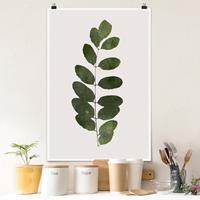 Klebefieber Poster Grafische Pflanzenwelt - Dunkelgrün