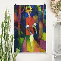 Klebefieber Poster Kunstdruck August Macke - Dame im Park