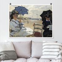 Klebefieber Poster Claude Monet - Strand von Trouville