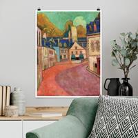 Klebefieber Poster Kunstdruck Emile Bernard - La Rue Rose à Pont-Aven