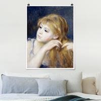 Klebefieber Poster Kunstdruck Auguste Renoir - Kopf eines Mädchens