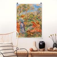 Klebefieber Poster Kunstdruck Auguste Renoir - Landschaft mit Frauen und Kind