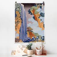 Klebefieber Poster Kunstdruck Katsushika Hokusai - Ono Wasserfall