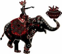 Wall-Art Wandfolie Metallic Elephant Ride