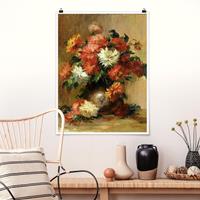 Klebefieber Poster Kunstdruck Auguste Renoir - Stillleben mit Dahlien