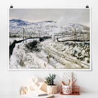 Klebefieber Poster Claude Monet - Zug im Schnee