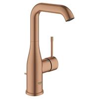 Grohe Essence 1-gats wastafelkraan L-size met hoge draaibare uitloop met waste Brushed Warm Sunset 24174DL1