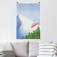 Klebefieber Poster Reiseposter - Les Alpes