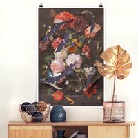 Klebefieber Poster Blumen mit Galaxie