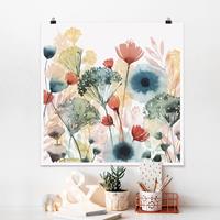 Klebefieber Poster Wildblumen im Sommer I