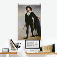 Klebefieber Poster Edouard Manet - Der Sänger Jean-Baptiste Faure als Hamlet