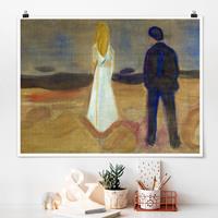 Klebefieber Poster Edvard Munch - Zwei Menschen
