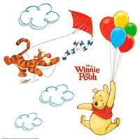 Komar Wandfolie Winnie Pooh zelfklevend, restloos afneembaar (13 stuks)