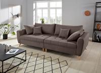 Home affaire Big-Sofa "Penelope Luxus", mit besonders hochwertiger Polsterung für bis zu 140 kg pro Sitzfläche