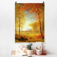 Klebefieber Poster Kunstdruck Albert Bierstadt - Herbst in Oneida County, New York