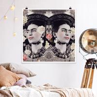 Klebefieber Poster Frida Kahlo - Blumenflut