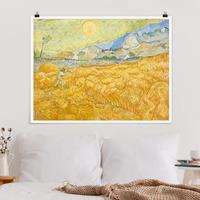 Klebefieber Poster Vincent van Gogh - Kornfeld mit Schnitter