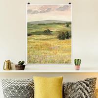 Klebefieber Poster Natur & Landschaft Wiese am Morgen I