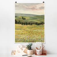 Klebefieber Poster Natur & Landschaft Wiese am Morgen II