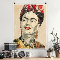 Klebefieber Poster Kunstdruck Frida Kahlo - Collage No.2