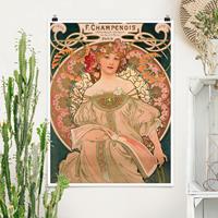 Klebefieber Poster Kunstdruck Alfons Mucha - Plakat für F. Champenois