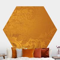 Bilderwelten Hexagon Mustertapete selbstklebend Goldener Barock