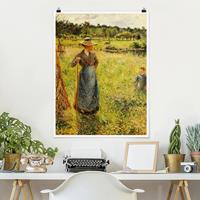 Klebefieber Poster Kunstdruck Camille Pissarro - Die Heumacherin