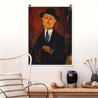 Klebefieber Poster Matt inkl. Posterklammern Amedeo Modigliani - Bildnis Paul Guillaume