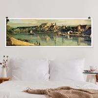 Klebefieber Panorama Poster Kunstdruck Bernardo Bellotto - Blick auf Pirna