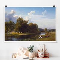 Klebefieber Poster Albert Bierstadt - Flusslandschaft