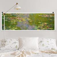 Klebefieber Panorama Poster Kunstdruck Claude Monet - Grüne Seerosen