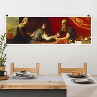 Klebefieber Panorama Poster Kunstdruck Jusepe de Ribera - Isaac und Jakob