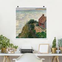 Bilderwelten Poster Kunstdruck - Quadrat Claude Monet - Fischerhaus Petit Ailly