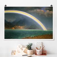Klebefieber Poster Albert Bierstadt - Regenbogen über Jenny Lake
