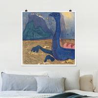 Bilderwelten Poster Kunstdruck - Quadrat Wassily Kandinsky - Mondnacht