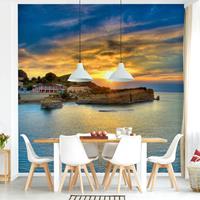 Bilderwelten Fototapete Sonnenuntergang über Korfu