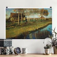 Klebefieber Poster Otto Modersohn - Herbstmorgen am Moorkanal