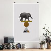 Klebefieber Poster Balancekunst Elefant