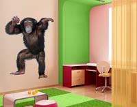Klebefieber Wandtattoo Kinderzimmer No.291 Vergnügter Affe