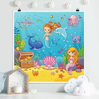 Klebefieber Poster Meerjungfrau - Unterwasserwelt