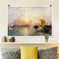 Klebefieber Poster Thomas Moran - Venedig bei Sonnenuntergang