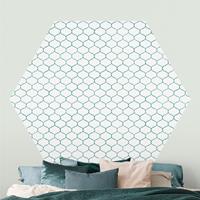Bilderwelten Hexagon Mustertapete selbstklebend Marokkanisches Aquarell Linienmuster