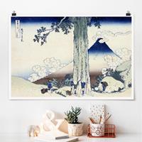 Klebefieber Poster Katsushika Hokusai - Mishima Pass in der Provinz Kai