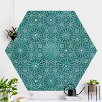 Bilderwelten Hexagon Mustertapete selbstklebend Marokkanisches Blumen Muster