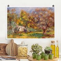 Klebefieber Poster Auguste Renoir - Garten mit Olivenbäumen