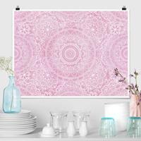 Klebefieber Poster Muster Mandala Rosa