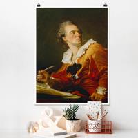 Klebefieber Poster Kunstdruck Jean Honoré Fragonard - Die Inspiration